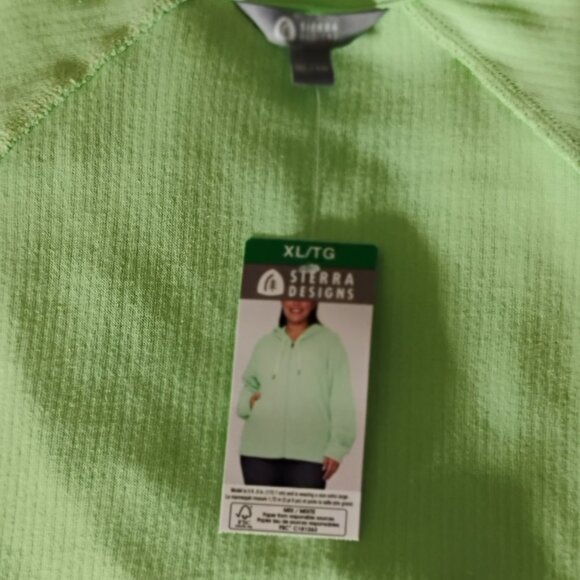 Sierra Designs Women's Full Zip Hoodie Green lx - Picture 3 of 6